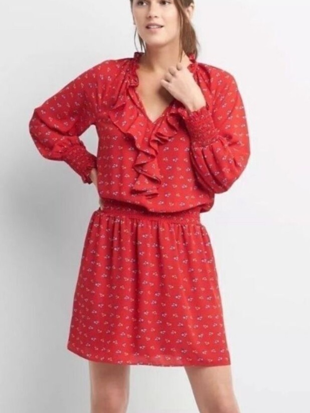 Gap Floral Ruffle Dress